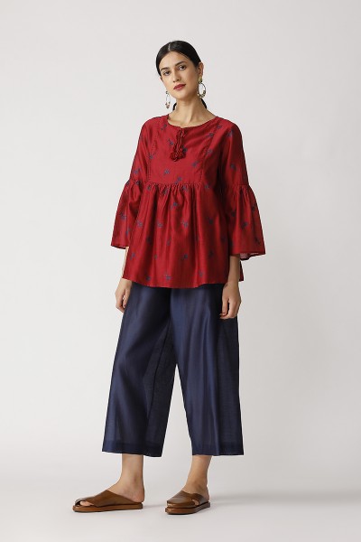 Triffis Embroidered Peasant Top